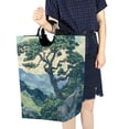 thumbnail image 4 of Yayeee Freestanding Laundry Hamper with Handle Collapsible Large Storage Basket for Clothes, Retro Tree, 4 of 7
