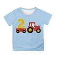 thumbnail image 1 of Hiiyo T-Shirt Graphique pour Garçons Imprimé Tracteur de Ferme Manches Courtes, Tailles 3-13, 1 of 3