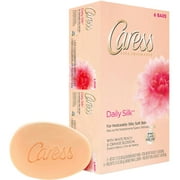 Caress Daily Silk White Peach & Orange Blossom Moisturizing Beauty Bar Soap, 3.15 OZ - 6 Pack