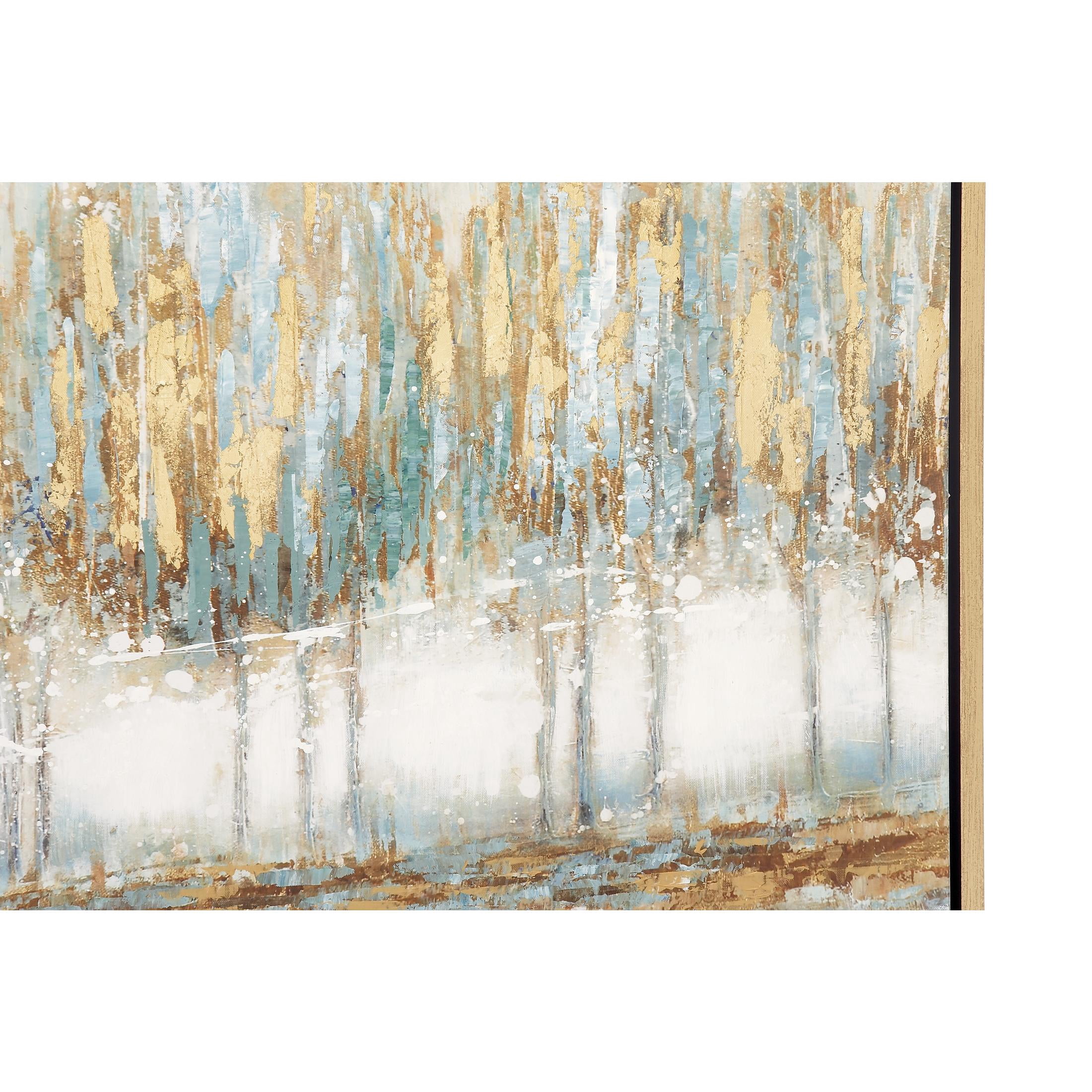 39" x 39" Tree Framed Wall Art with Gold Frame, by DecMode