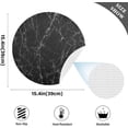 thumbnail image 4 of Coolnut Black Marble Texture Placemats for Dining Table, Heat-Resistant Round Place Mats, Anti-Skid Washable PVC Table Mats, 15.4" x 15.4" PVC Dinner Mats (6 Pack) Home Decor Gifts, 4 of 7