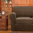 thumbnail image 3 of Subrtex 2-Piece Velvet Plush Stretchy Sofa Slipcover with Separate Cushion Cover (Taupe, Armchair), 3 of 8