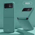 thumbnail image 1 of SaniMore for Samsung Galaxy Z Flip 4 6.7" Folding Hinge Fluffy Paint Case, Rugged PC Anti-Fingerprint Anti-Scratch Full Body Protective Case for Samsung Z Flip 4 Women Men, Darkgreen, 1 of 7