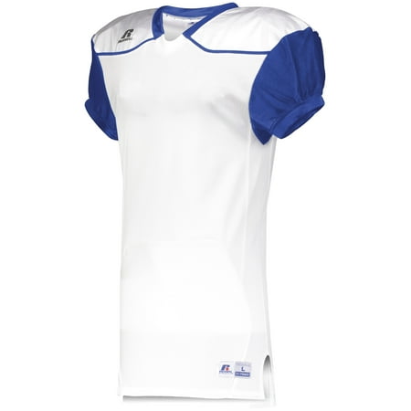 RUSSELL COLOR BLOCK GAME JERSEY (AWAY), XL, WHITE/ROYAL