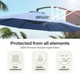 thumbnail image 6 of LAUSAINT HOME 11 FT Outdoor Patio Umbrella with Base, Aluminum Cantilever Umbrella with Crank, Navy Blue, 6 of 11