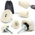 thumbnail image 1 of Rueda de pulido para taladro, 6 piezas Rueda de pulido cónica, Almohadilla de pulido de algodón, Rueda de pulido para taladro, Rueda de pulido, Para metal Aluminio Acero inoxidable Joyería, 1 of 5
