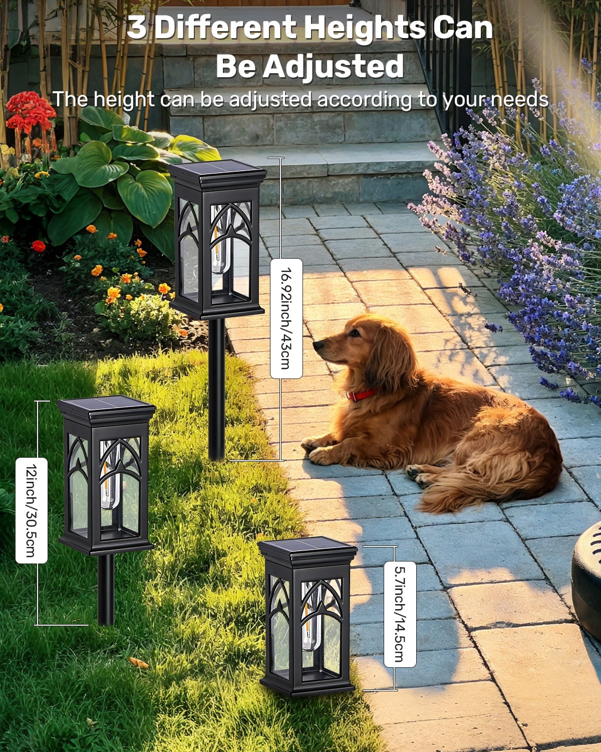 Solar Pathway Lights Outdoor 8 Pack, Solar Path Lights Outside Waterproof, Walkway Light Solar Powered Landscape Lights for Outside Garden Driveway Lawn Patio Sidewalk Yard