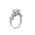 thumbnail image 3 of HeartsAndYou 4.5ct Princess Cut Moissanite Stylish Curves Engagement Ring for Women 18k White Gold over Silver, 3 of 4
