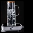 thumbnail image 5 of Jarra de Agua de Vidrio de 1,7 L con Asa, Tapa de Bambú, Resistente Al , Hervidor de Agua FríA y Caliente, Capacidad para Té, Jarra de Jugo de Agua, 5 of 5