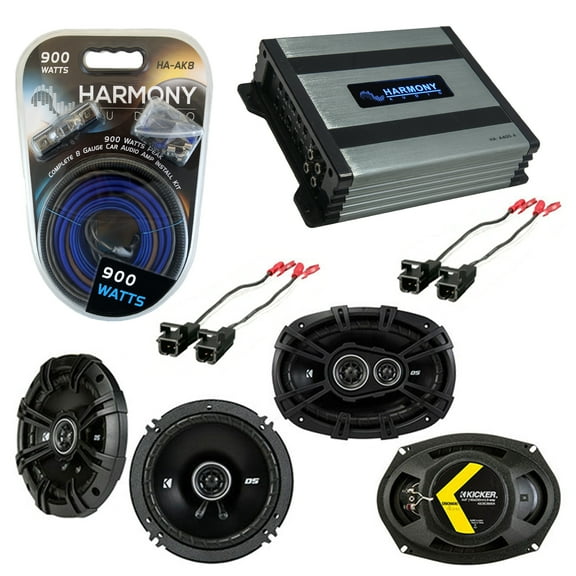 Fit Chevy Impala 2000-2013 Factory Speaker Upgrade Kicker DSC65 DSC693 HA-A400.4