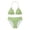 Green, variant on Bobifish Girls Bikini Swimsuit Halter Tie Triangle Top Low Rise Bottom Ruffled Scale Layered Vacation Bathing Suit,2 Piece