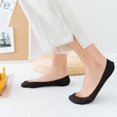 thumbnail image 4 of 6 Pairs No Show Socks Women Nylon Ultra Low Cut Non-Slip Ice Silk Socks Thin Invisible Socks 5-7/, 4 of 5