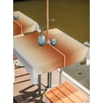 thumbnail image 2 of Outdoor Tablecloth with Umbrella Hole for Patio/Picnic/Party/Camping, Burnt Orange Grey Ombre Waterproof Table Cloth Square Cover Washable, Farmhouse Gradient Minimalist (54"x 54"), 2 of 8