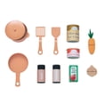 thumbnail image 4 of Teamson Kids Little Chef Chester Wooden Play Kitchen Set with Separate Fridge, Oven & 12 Food Accessories, Peach, 4 of 13