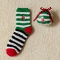 thumbnail image 2 of Christmas Fuzzy Socks with Clear Ball Fluffy Christmas Cozy Slipper Cabin Soft Winter Warm Fleece Socks for Women Teen Girls, 2 of 2