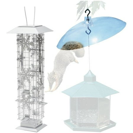 - Perky-Pet Squirrel-Be-Gone Snowflake Wild Bird Feeder with Baffler