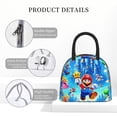 thumbnail image 5 of Lsque Mario Print Lunch Bag, Insulated Lunch Box, Small Leakproof Cooler Food Lunch Containers Reusable High Capacity Lunch Tote Bags for Work, Travel, Outdoor, 5 of 8