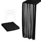 thumbnail image 1 of 10 Pies Chifón Mesa Camino, 28 x 120 Pulgadas Rústico Gasa Mantel Transparente Boda Mesa Camino para Boda Nupcial Fiesta Mesa Decoraciones, Negro, 1 of 6