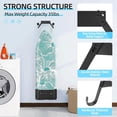 thumbnail image 5 of Riousery Wall Mounted Ironing Board Holder, Heavy Duty Carbon Steel Ironing Board Hanger for Laundry Rooms and Utility Closets, Fits T and Y Leg Ironing Boards, 5.1 x 2.4 x 1.6 inches / 13 x 6 x 4 cm, 5 of 9
