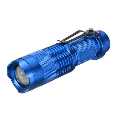 Blue Mini Keychain LED Flashlight Solar Power Light Torch Outdoor Lamp 