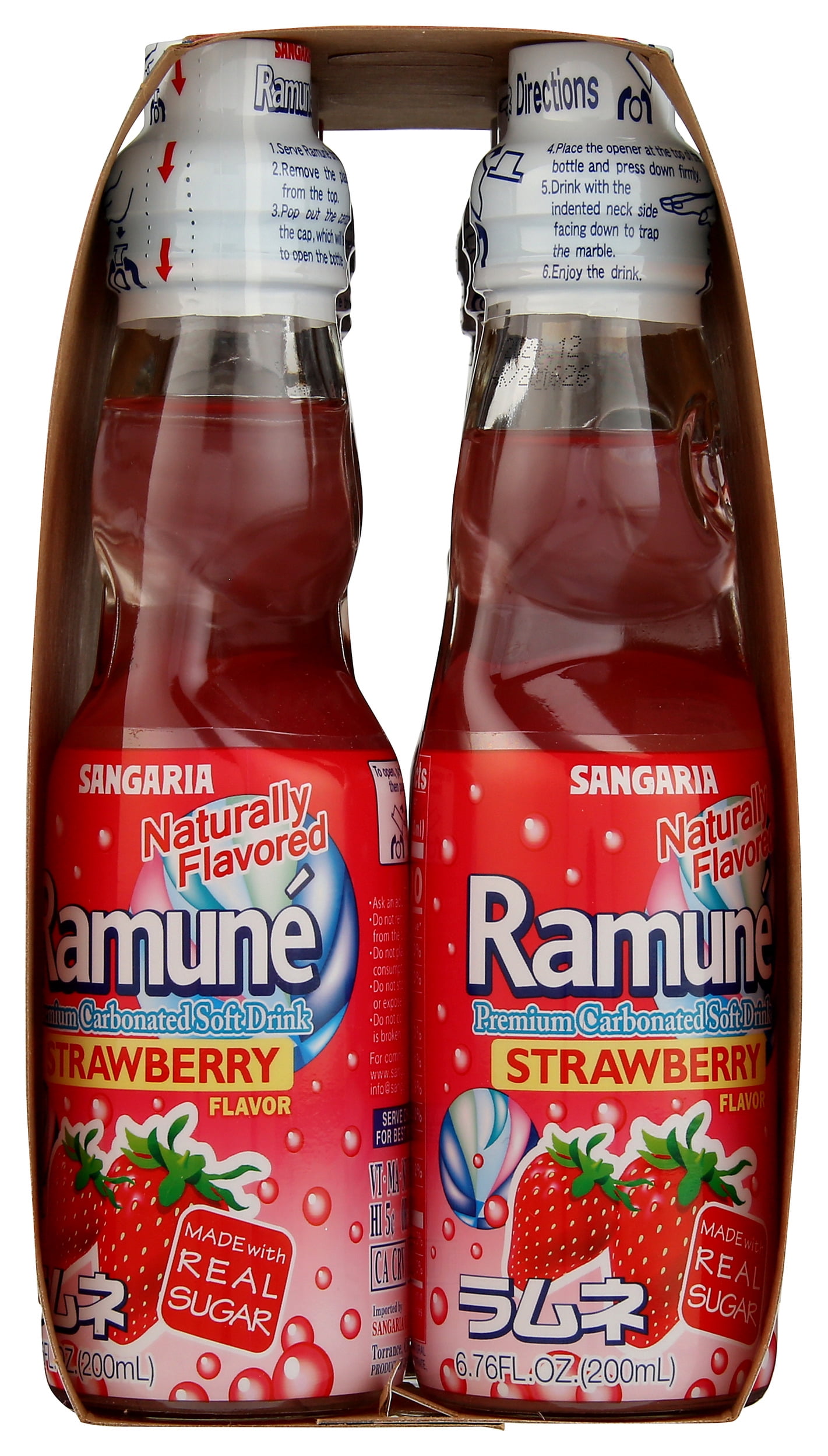 (Pack of 18), Sangaria Ramune Strawberry, 6.76 fl oz