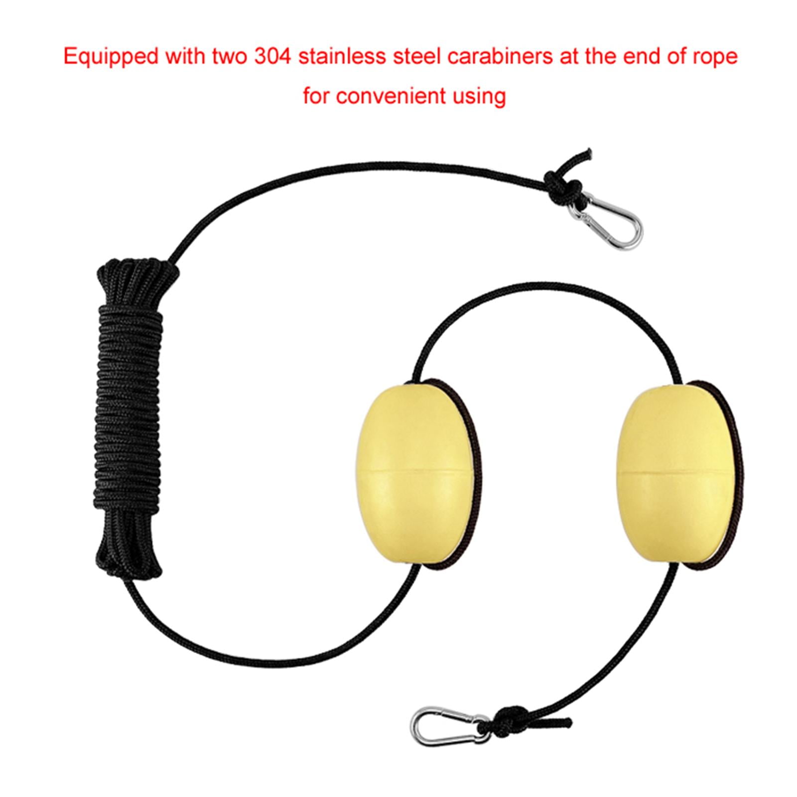 9.1m Nylon Anchor Throw Leash Line with Buoy Float & Clip for Tow Canoe 
