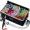 thumbnail image 1 of Alcohol Markers 262 Colors with Base Dual Tip Art Drawing Markers for Anime Sketch Illustrations - Refillable, 1 of 5