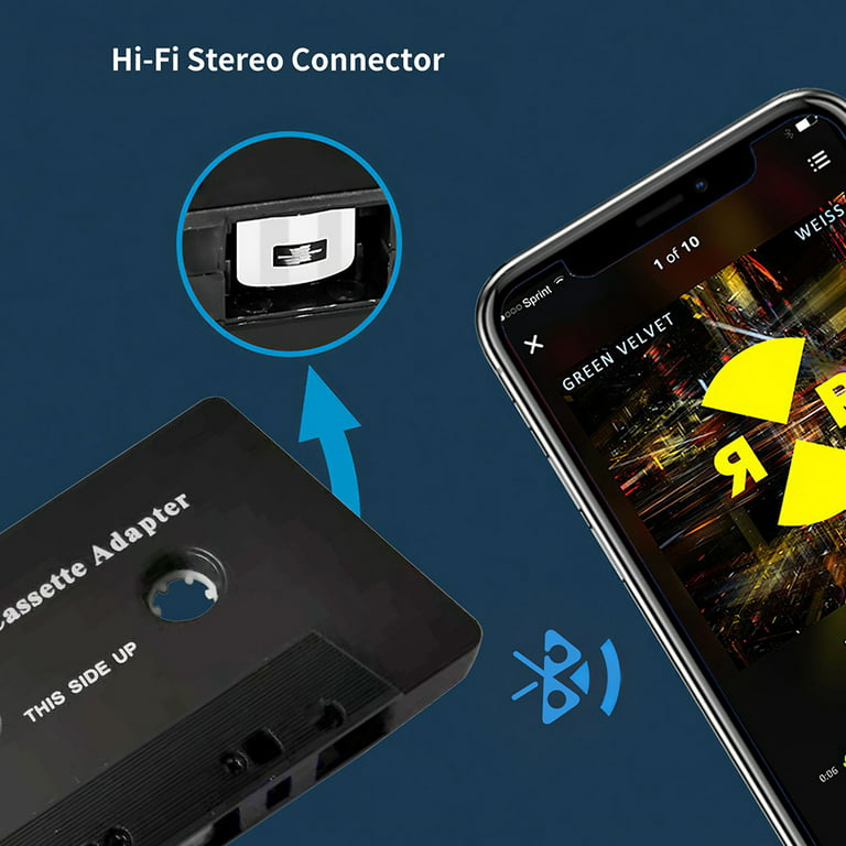 Universal Cassette Bluetooth 5.0 Adapter Car Tape Audio Bluetooth 5.0  Receiver for Car Cassette Stereo Music Adapter Converter
