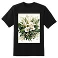 thumbnail image 2 of Plus Size Shirt for Women Oversized Black Tops for Women Short Sleeves Shirt for Women White Roses1 T Shirt Crewneck Shirt for Women M, 2 of 5