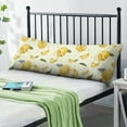 thumbnail image 2 of Lemon Print Body Pillow Cover - Soft & Breathable Fabric, Hidden Zipper, 20"x54", Cute Fruit & Floral Design - Perfect Gift for Lemon Lovers, Summer Decor, Side Sleepers & Pregnancy Support, 2 of 7