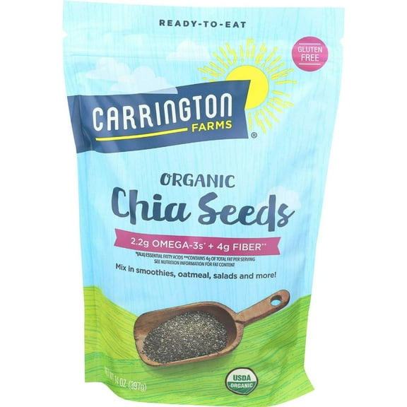 Carrington Farms Organic Chia Seed, 14 Ounce -- 6 per case.