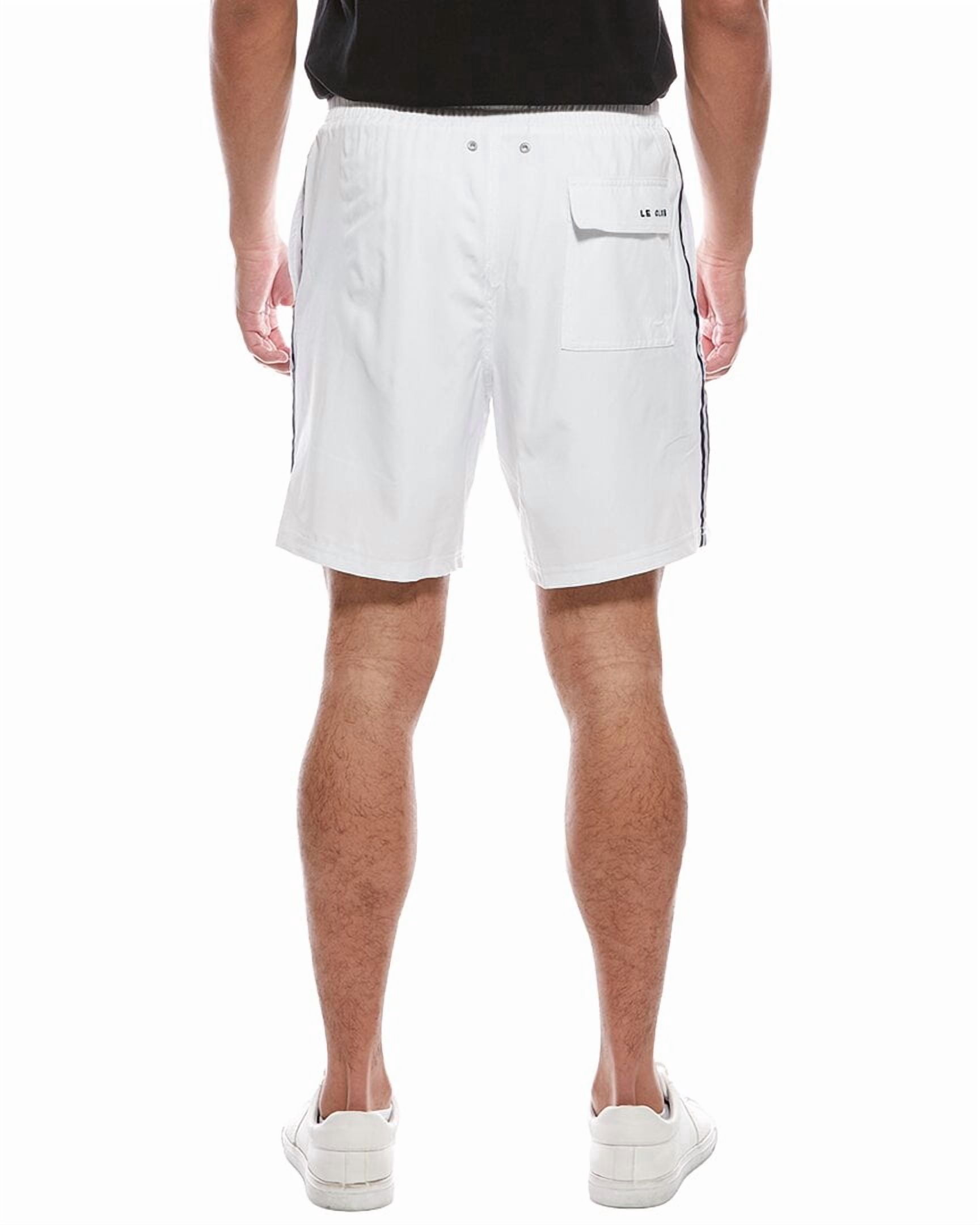Le Club mens  Hybrid Long Swim Short, L (36-38), White