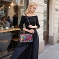 thumbnail image 5 of FORMRS Women Crossbody Purse with Chain Strap Vegan Leather Shoulder Handbag, Charming Floral Pattern, 5 of 7