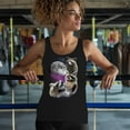 thumbnail image 4 of Racoons Howling at the Moon Women's Tank Top Funny Galaxy Wildlife Universe Humor Weird Animal in Space, 4 of 7