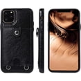 thumbnail image 2 of PU Leather Wallet Case for iPhone 11 Pro Max Necklace Lanyard Case Cover with Card Holder Adjustable Detachable Anti-Lost Neck Strap for Apple iPhone 11 Pro Max 6.5",Black, 2 of 9