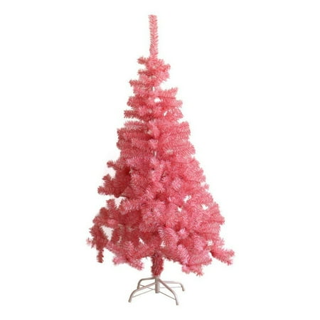 Pink Prelit Christmas Tree ALEKO CTPS71H780 Artificial Indoor Christmas Holiday Tree - 6 Foot - Candy Cane Pink ()
