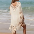 thumbnail image 5 of Dezsed Women's Summer Swimsuit Bikini 2025 Beach Swimwear Crochet Cover up for Swimwear Bathing Suit Beige Free Size, 5 of 8