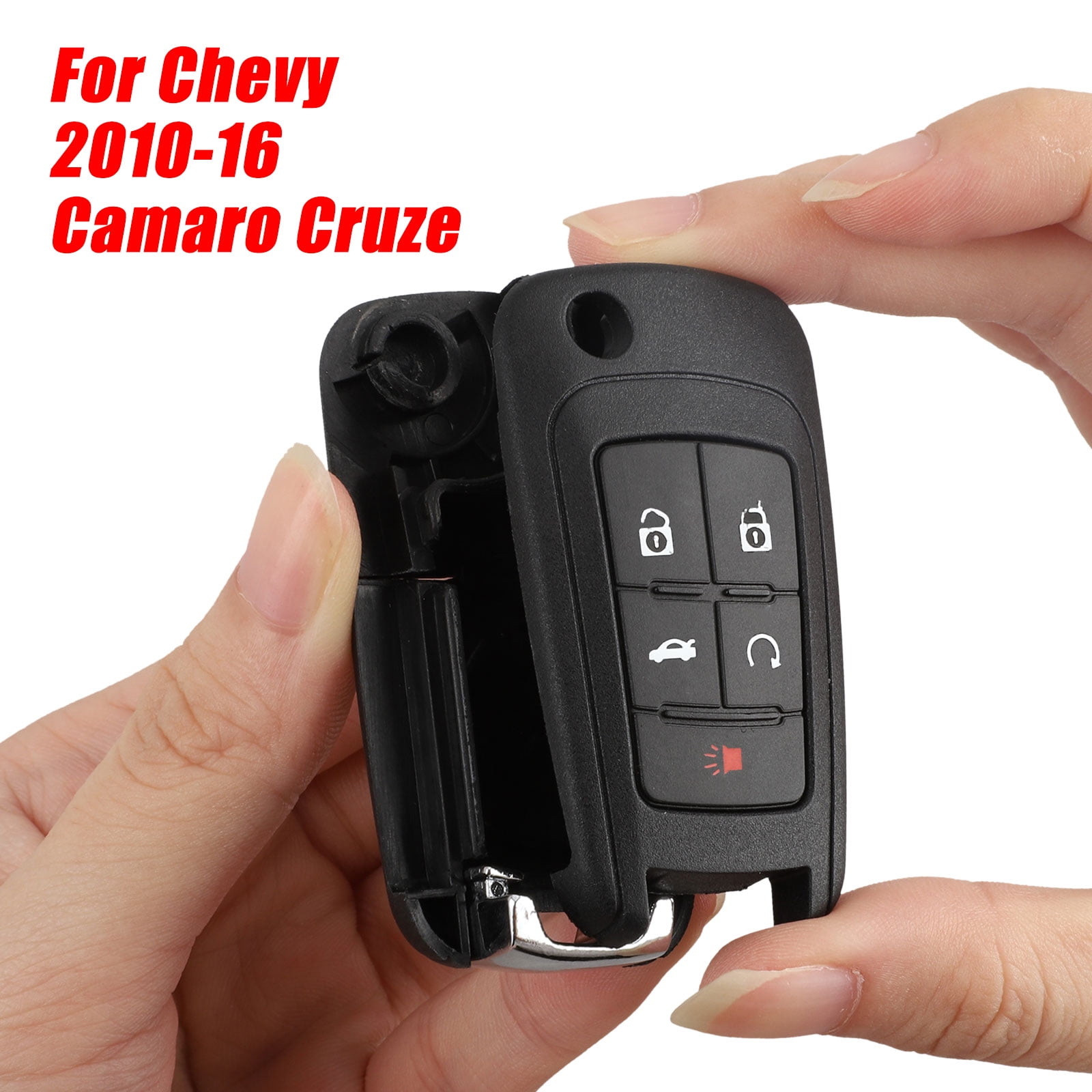 2012-2017 Sonic//GMC 2010-2017 Terrain Key Fob Keyless Entry Remote Flip Shell Case /& Pad fits Chevy 2010-2017 Equinox