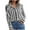 Black, variant on FamilyThread Womens Cuffed Striped V Neck Shirt Casual Collar Long Sleeve Oversized Button Down Blouse Summer Tops