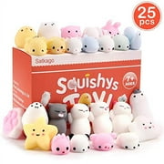 Satkago Mochi Squishys Toys,25pcs Sensory Toys Party Favors Goodie Bag Stuffers for Kids Birthday Party Supplies for Encanto Cocomelon Birthday Party