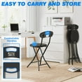 thumbnail image 5 of TAVR Furniture 1 Pack 18 inch Folding Bar Stool with Backrest and Handle for Adults up to 350lbs for Outdoor, 5 of 10