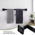 thumbnail image 7 of KOKOSIRI Bath Towel Bar Set Bathroom Hardware Accessories Set Toilet Paper Holder Towel Holder Towel Ring Coat Hook Matte Black B09A5-BK, 7 of 7