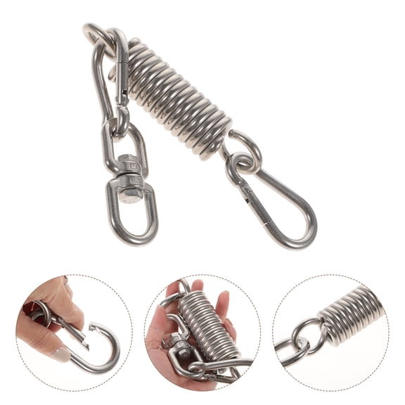 Baluue 1Set Heavy Duty Silver Hammock Hanging Hook Kit Wear Resistant for Household Use