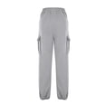 thumbnail image 5 of HXWCHs Women's Lined Cargo Sweatpants Loose Fit Athletic Joggers WITH Multiple Pockets for Casual Fall Outfits L Light Gray, 5 of 6