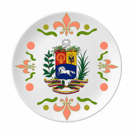 

Vatican City Europe National Emblem Flower Ceramics Plate Tableware Dinner Dish