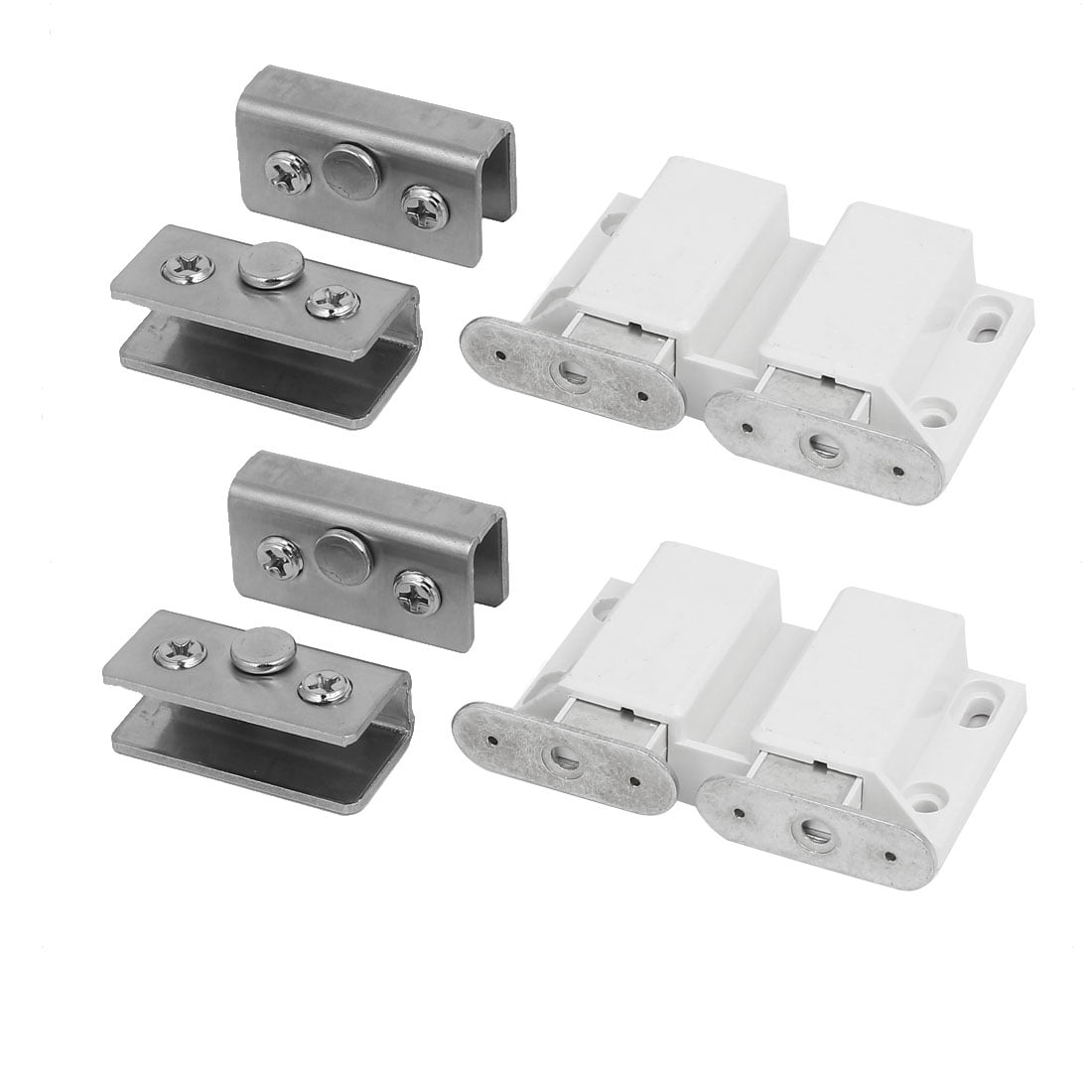 Cabinet Door Push To Open System Magnetic Catch Latches Glass Clamps Cabinet Door Push To Open System Magnetic Catch Latches Glass Clamps 2 Sets
