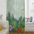 thumbnail image 6 of Tropical Plant Colorful Floral Sheer Curtains 45 Inches Long, Fern Print Summer Birds Light Filering Curtains, Breathable Simi Curtain Privacy Drapes for Kitchen Bathroom Small Window Treatment, 6 of 9