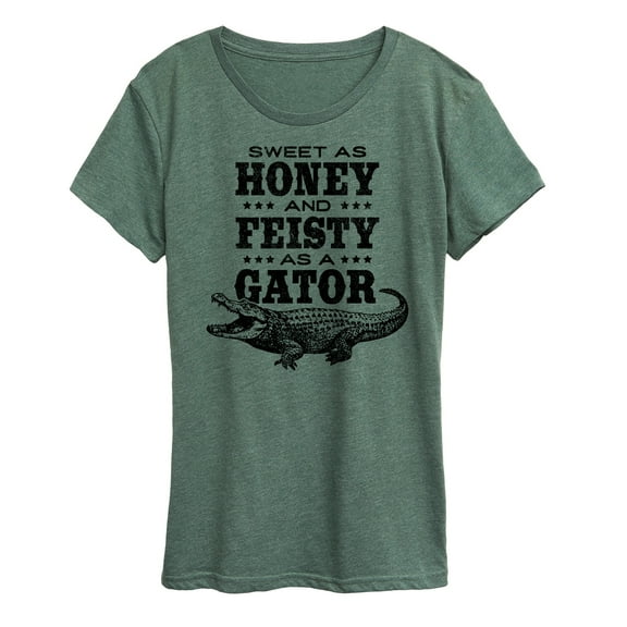 Instant Message - Sweet As Honey & Feisty As A Gator - Women's Short Sleeve Graphic T-Shirt