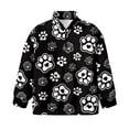 thumbnail image 4 of Uorisanigo Girls Half Zip Collar Sweatshirts Casual Essentials Long Sleeve Pullover Top Oversized Cute Paw Print Girls Crop Sweatshirt Pullover Jackets Athletic Tops Outerwear Fall Clothes, 4 of 7