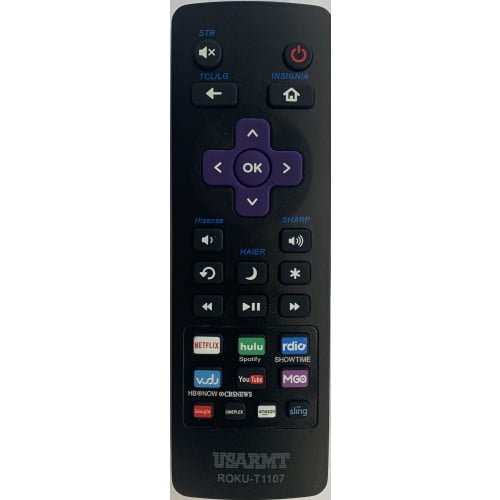 with Netflix/Hulu/Disney+/Apple TV+ Buttons NOT for Roku Stick and Box LOUTOC Universal Remote for Roku TV Replacement Infrared Remote for TCL/Hisense/Sharp Roku TV 